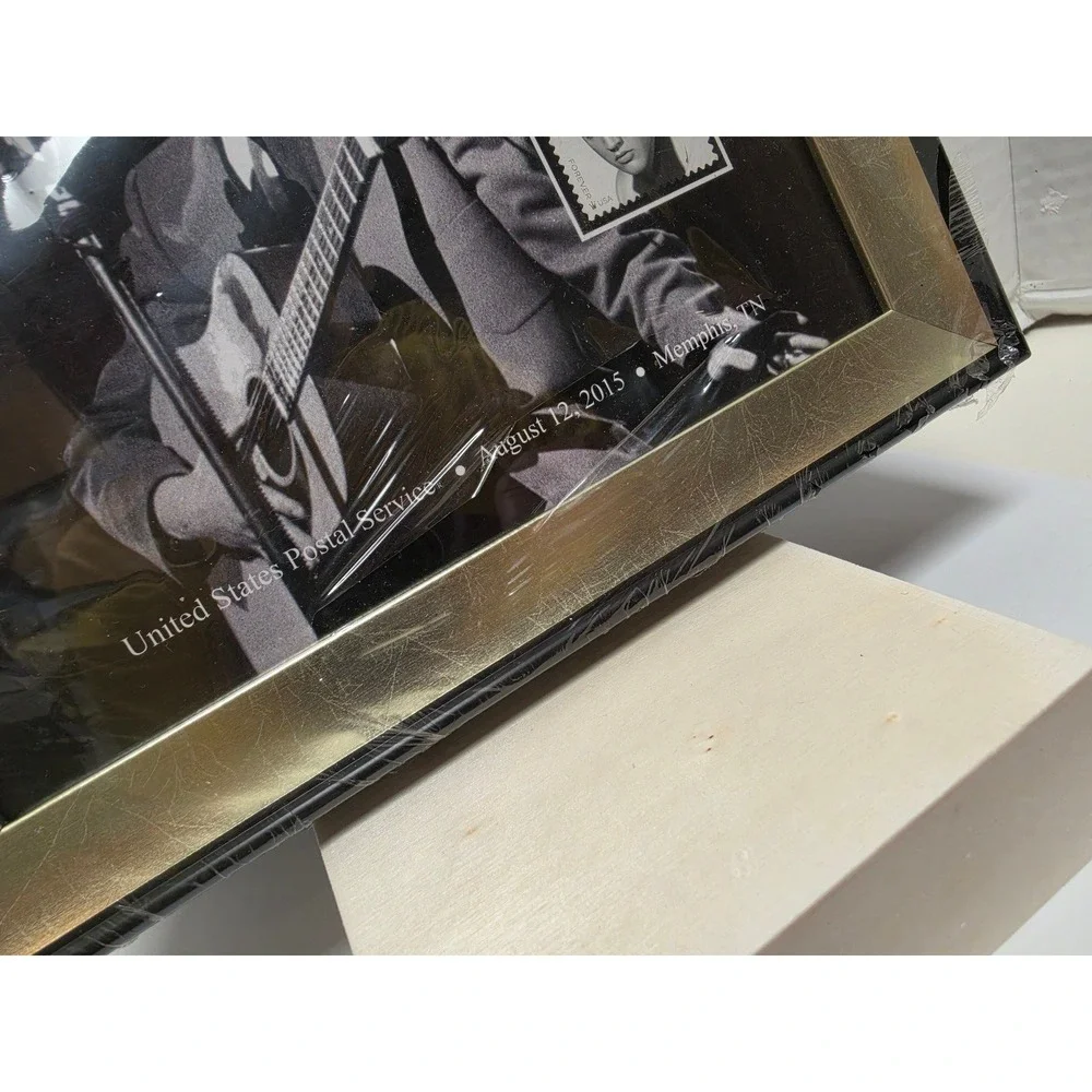 official USPS Elvis Presley Framed Art piece featuring the August 12, 2015